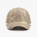 Distressed Adjustable Cotton Baseball Cap for Everyday Wear