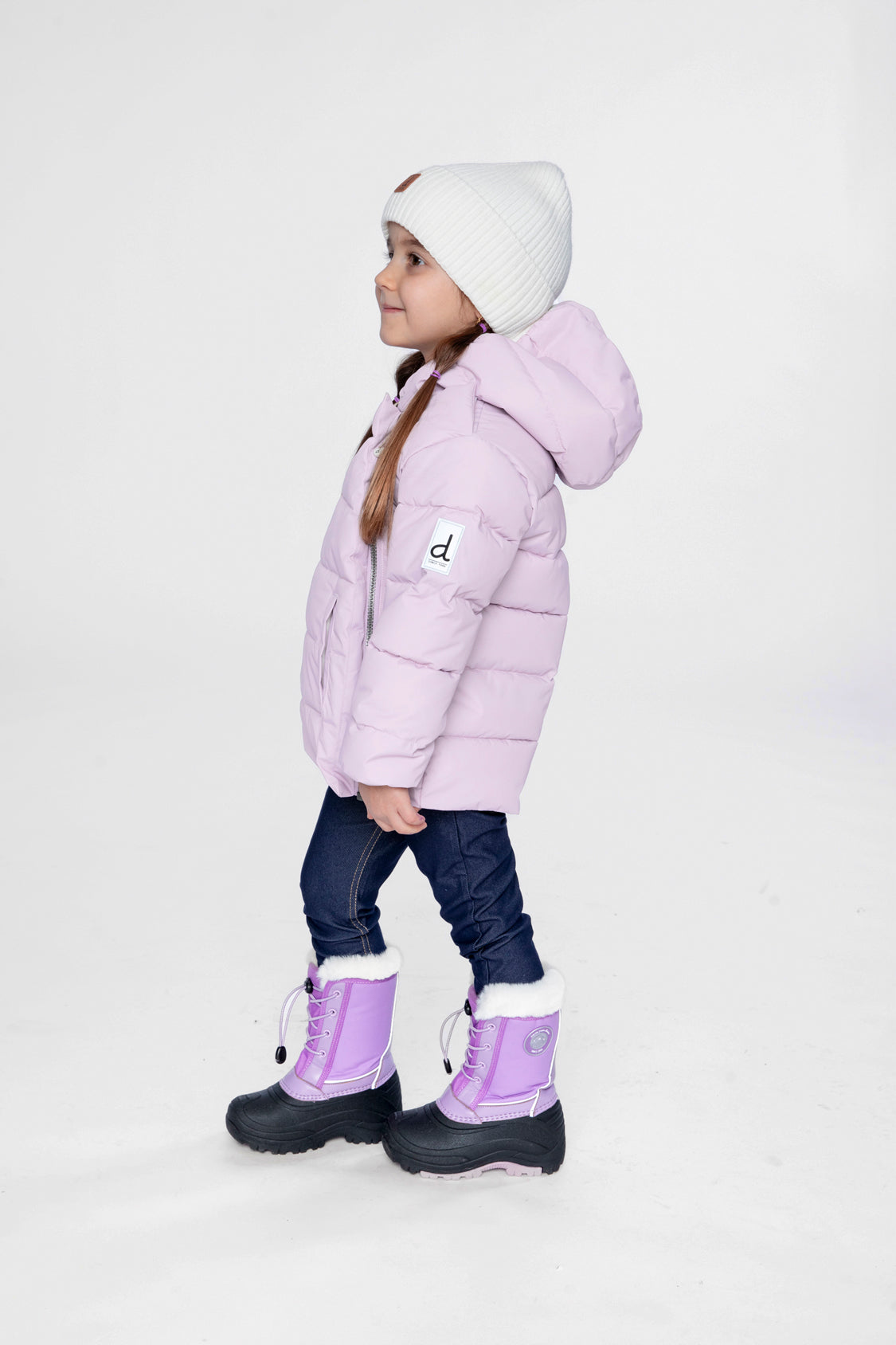 Winter Jacket Adapted For Car Seats Lavender