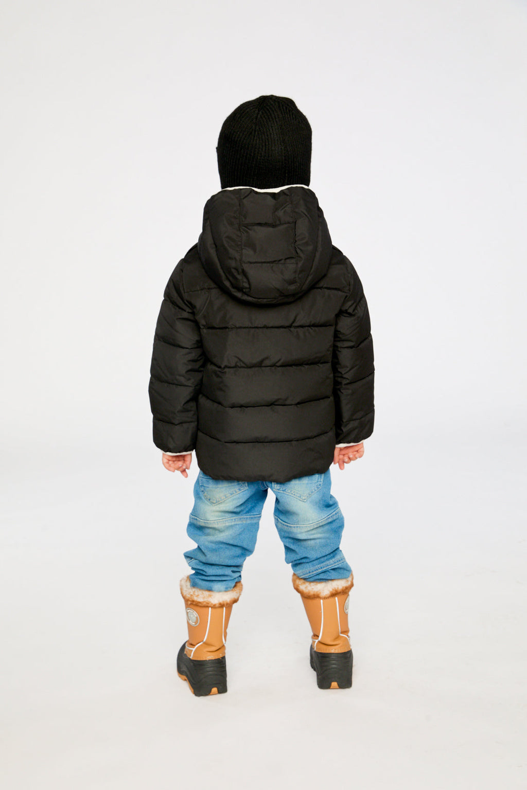 Winter Jacket Adapted For Car Seats Black