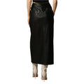 Women’s Classy Black Leg Slit Leather Skirt
