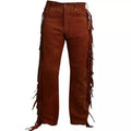 Men’s Brown Suede Leather Trousers